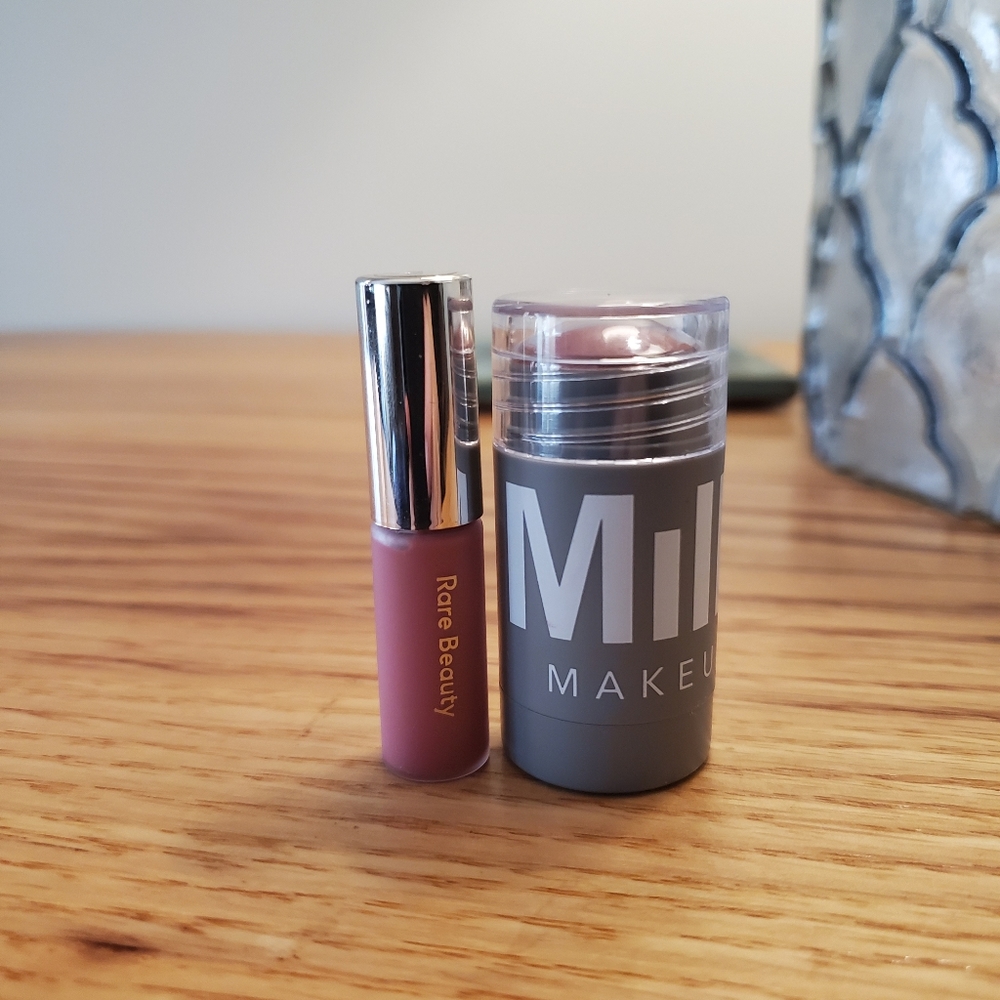 Cream and Liquid Blush minis, Rare Beauty + Milk